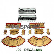 Eng decal set, fram